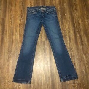 American Eagle Jeans Women's 2 Short Slim Boot Low Rise Western Bootcut Denim